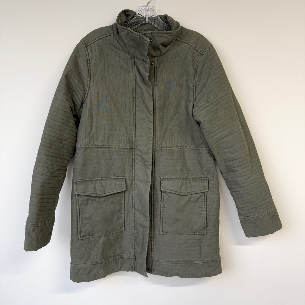 Prana Size M Olive Green Sherpa Lined Cargo Utility Coat/Jacket